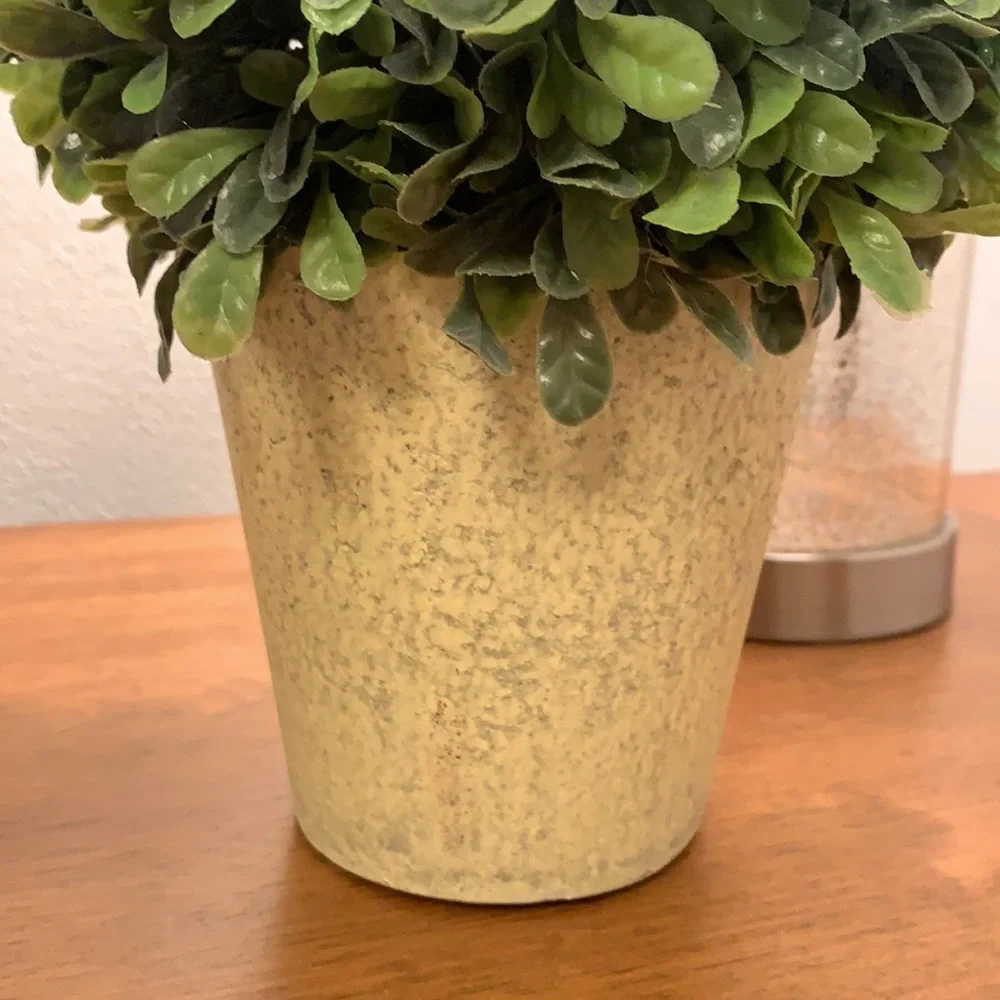 Faux Potted Ball Greenery Artificial Plant